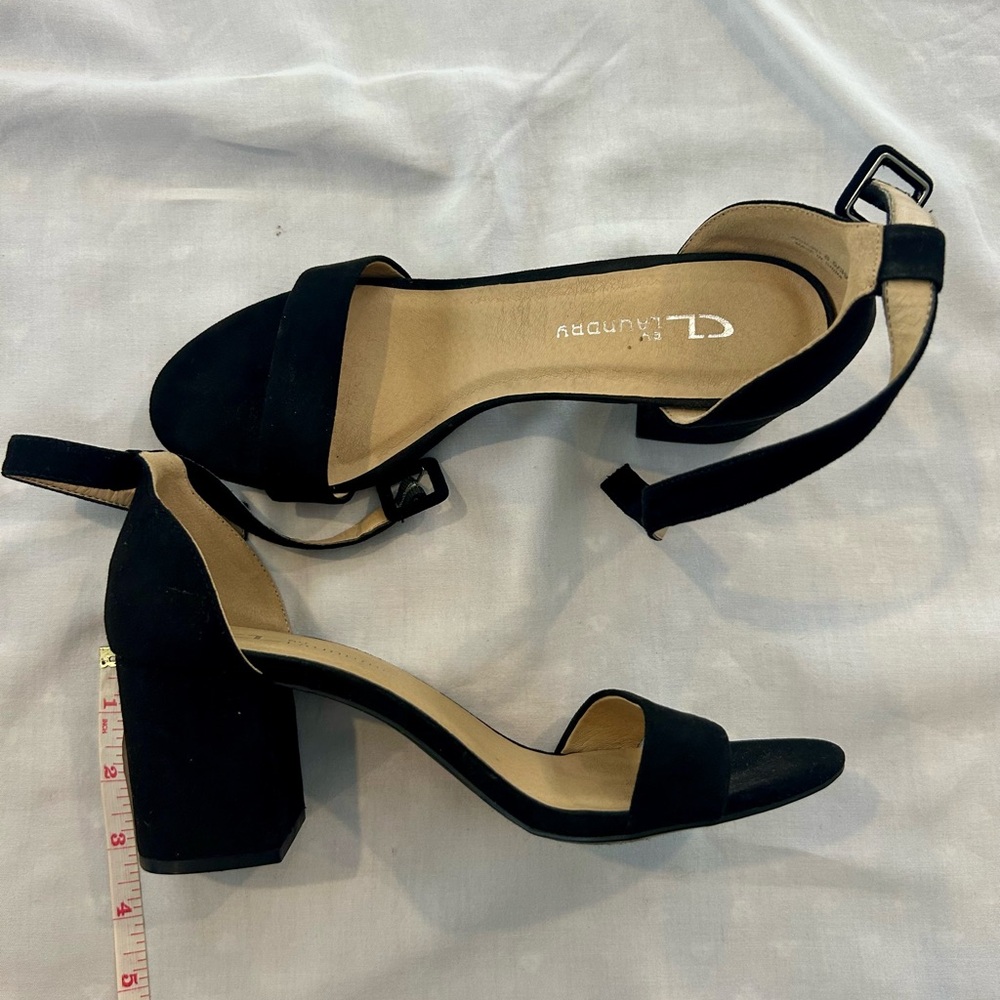 Chinese Laundry Black Women's Heels with Ankle Strap size 8.5